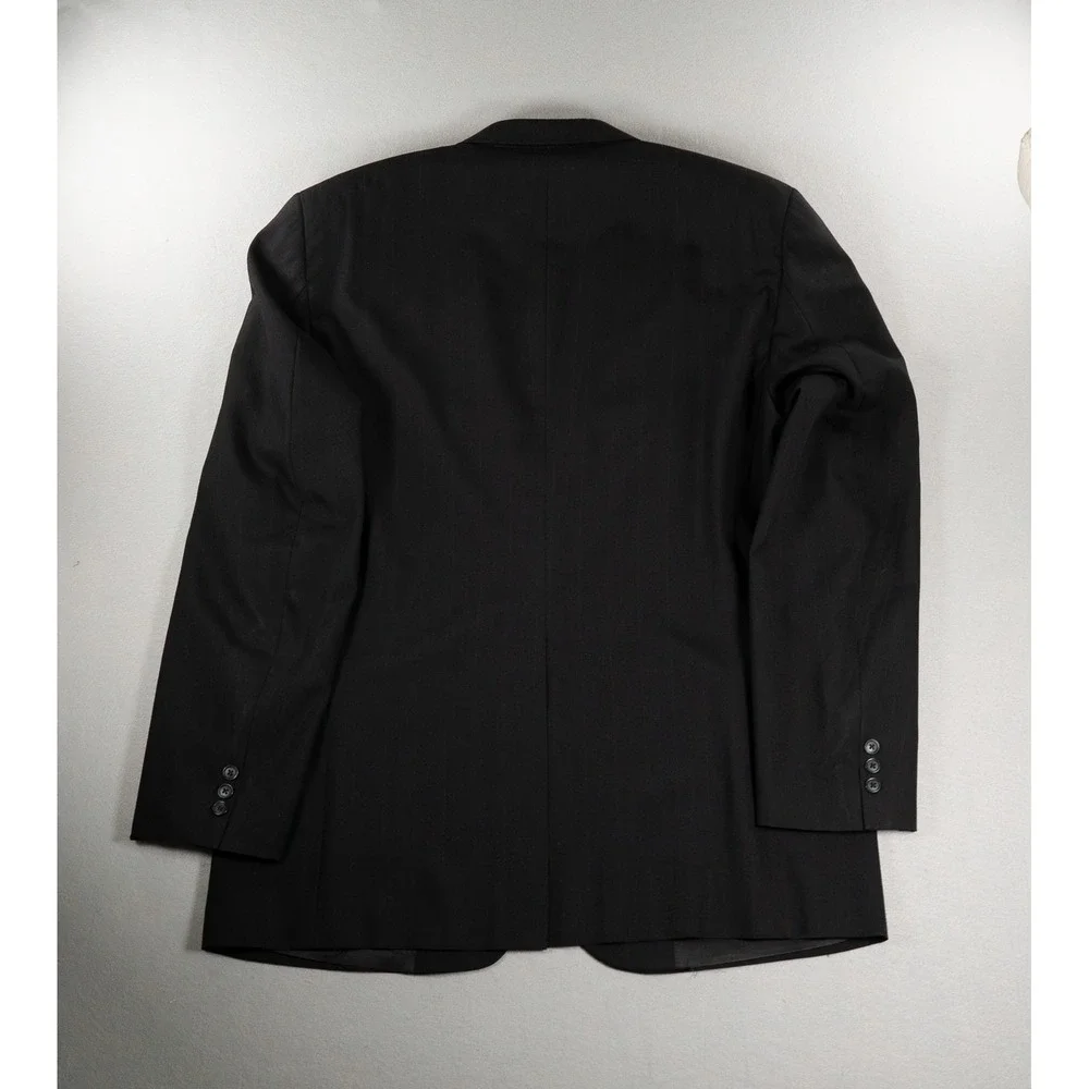 Vintage Christian Dior Monsieur Black 100% Wool Blazer Sport Coat Men's 46R USA